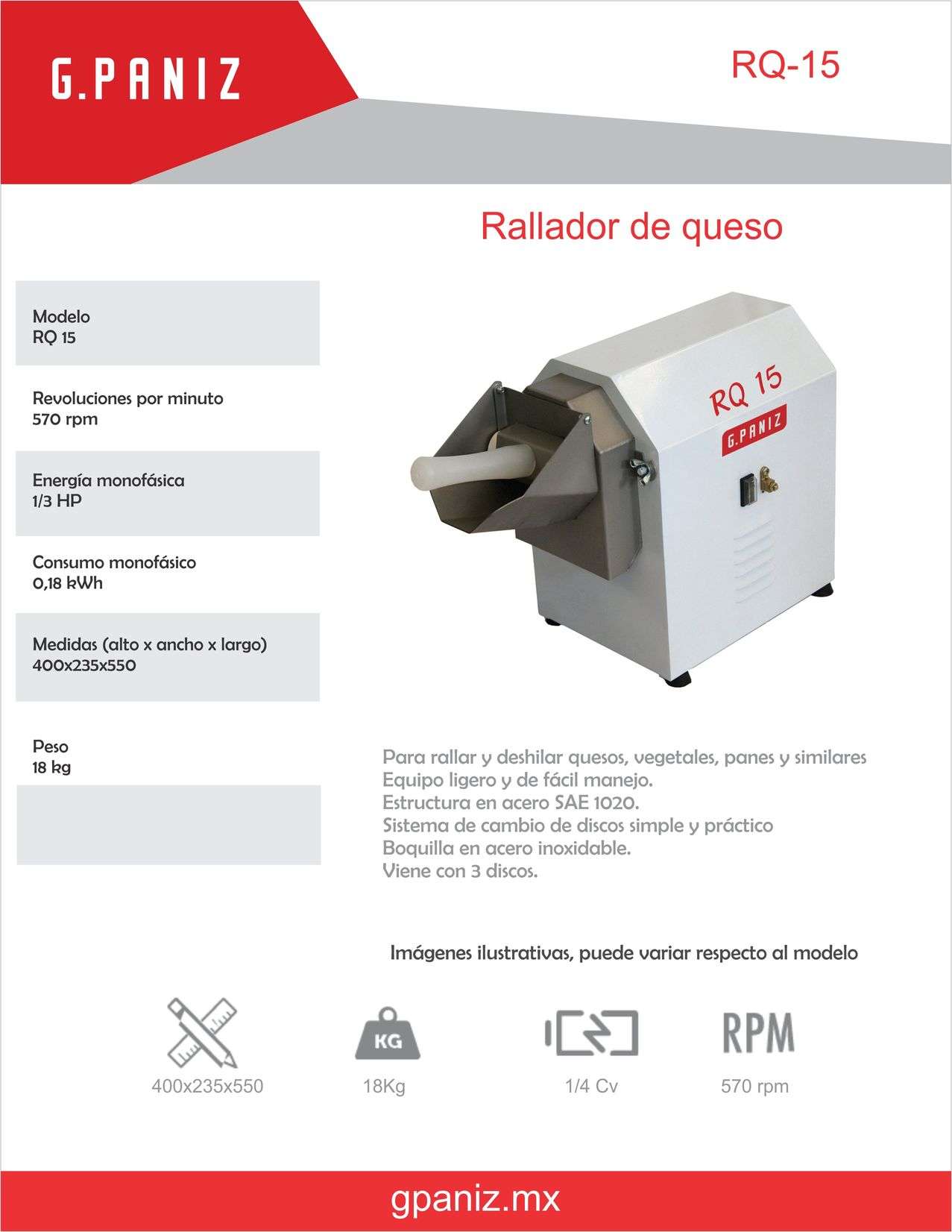 G.Paniz Fte150 Horno Eléctrico Turbo Pan Digital Vapor 5 Charolas